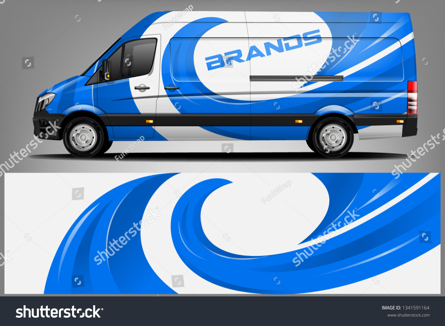 Van Wrap Livery design. Ready print wrap design for Van dekal