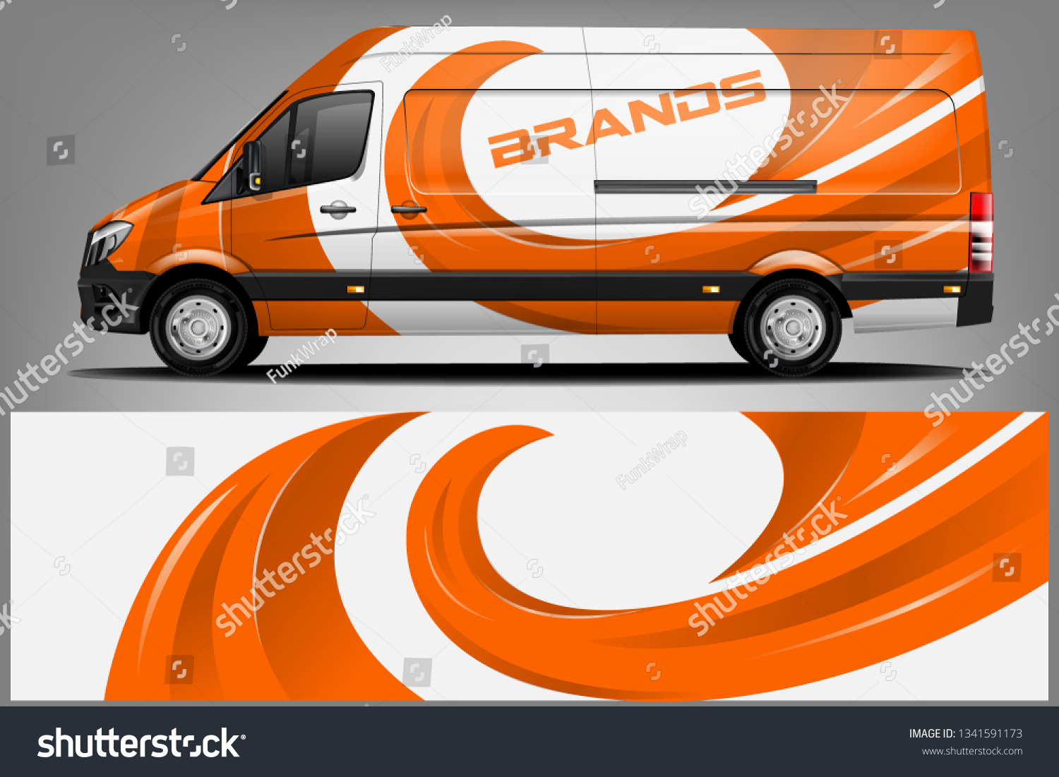 Van Wrap Livery design. Ready print wrap design for Van dekal