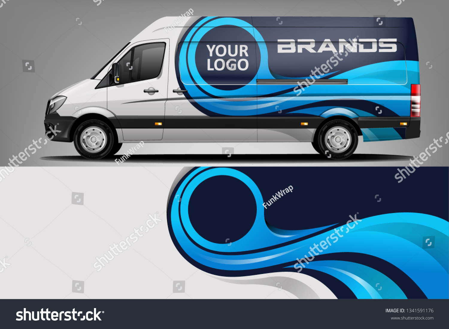 Van Wrap Livery design. Ready print wrap design for Van dekal