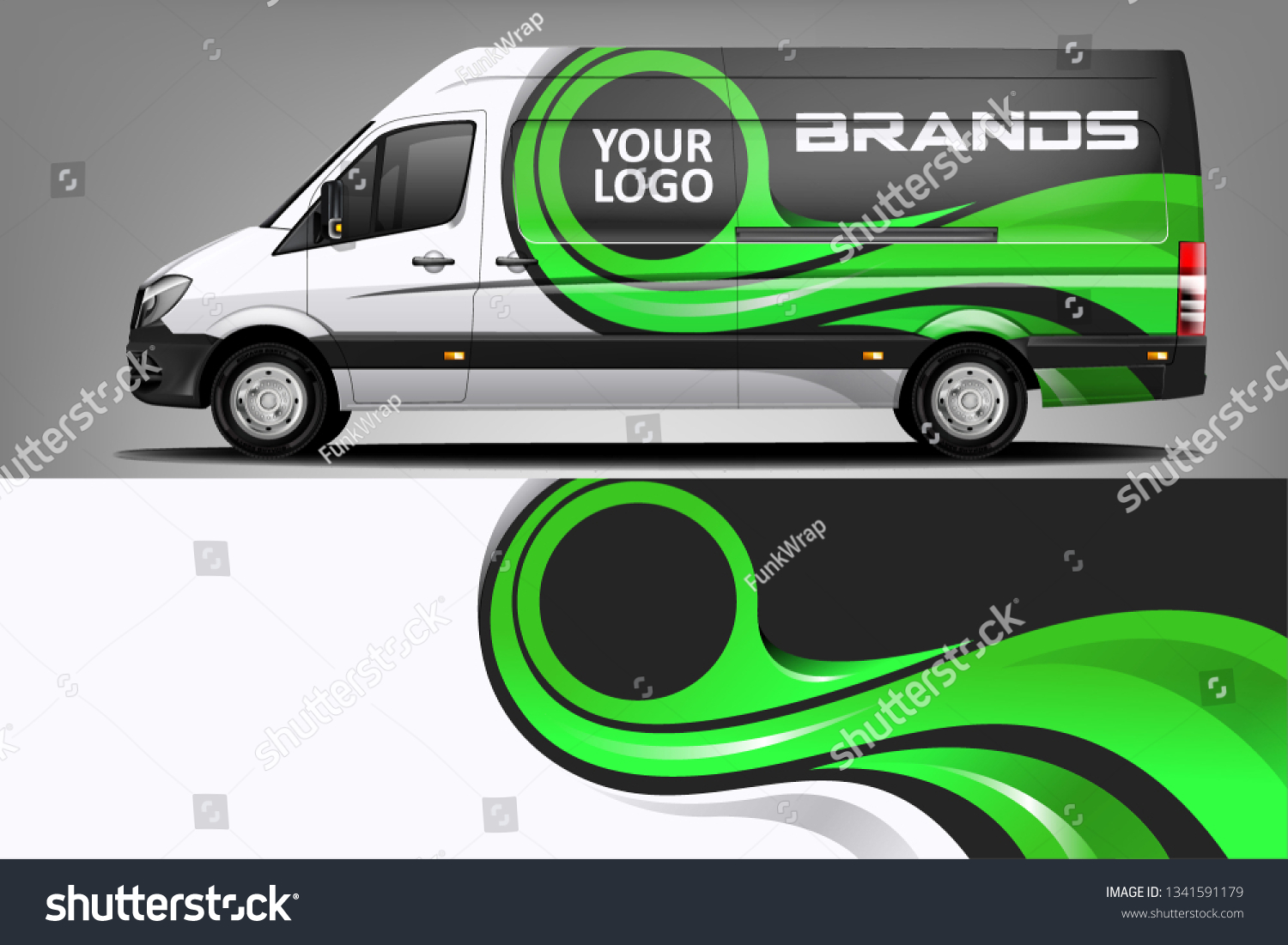 Van Wrap Livery design. Ready print wrap design for Van dekal