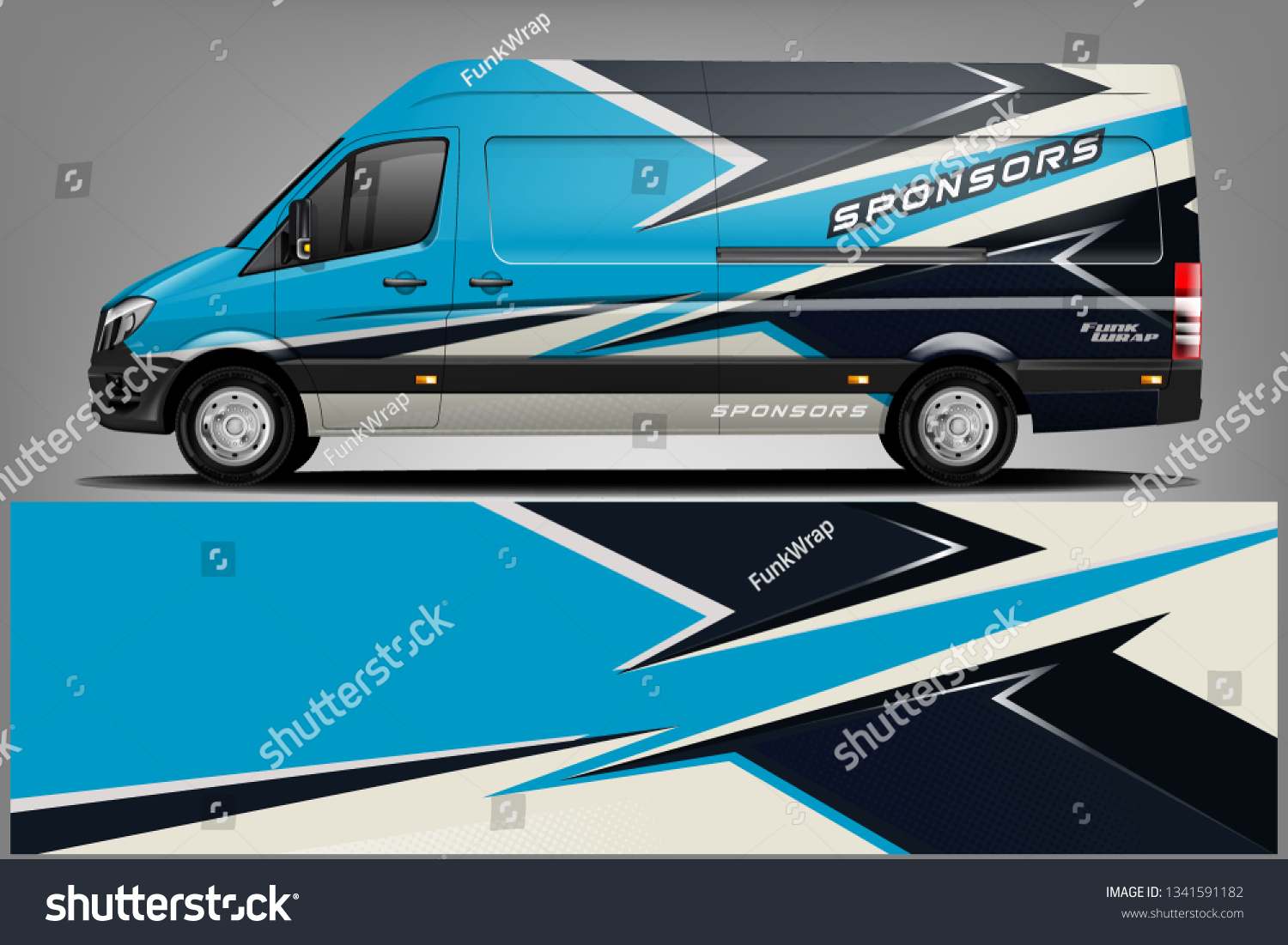 Van Wrap Livery design. Ready print wrap design for Van.