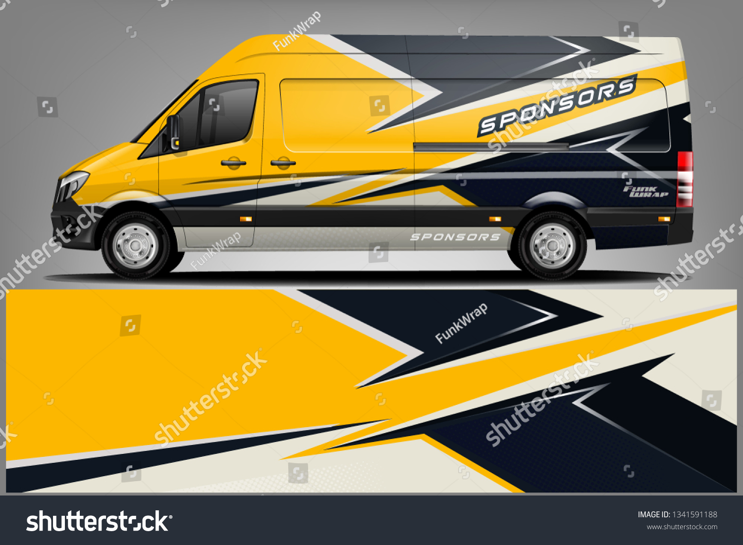 Van Wrap Livery design. Ready print wrap design for Van.
