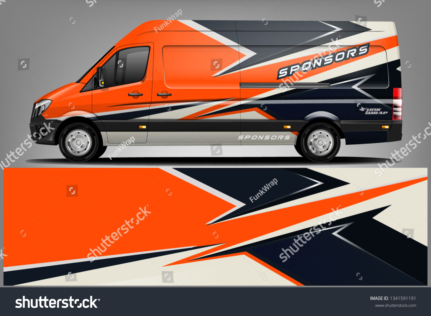 Van Wrap Livery design. Ready print wrap design for Van.
