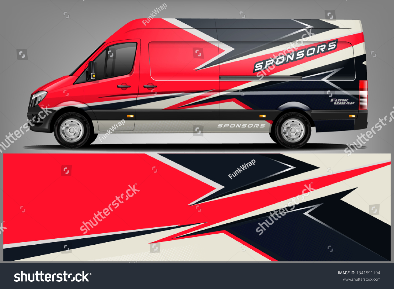Van Wrap Livery design. Ready print wrap design for Van.