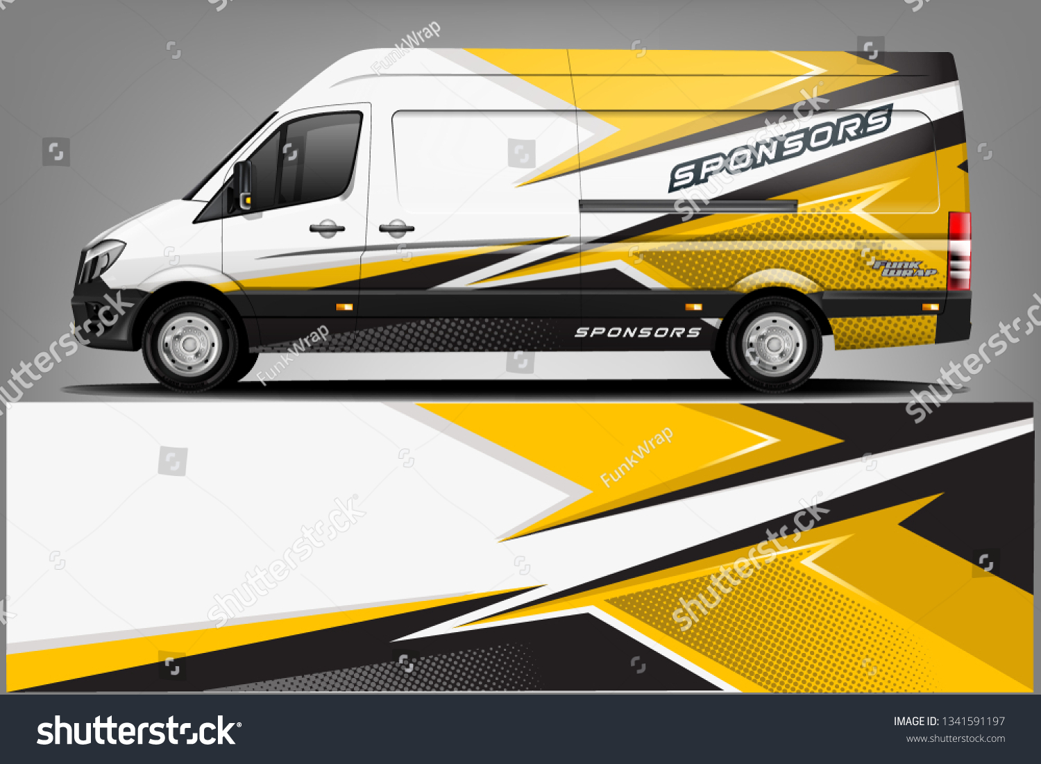 Van Wrap Livery design. Ready print wrap design for Van.