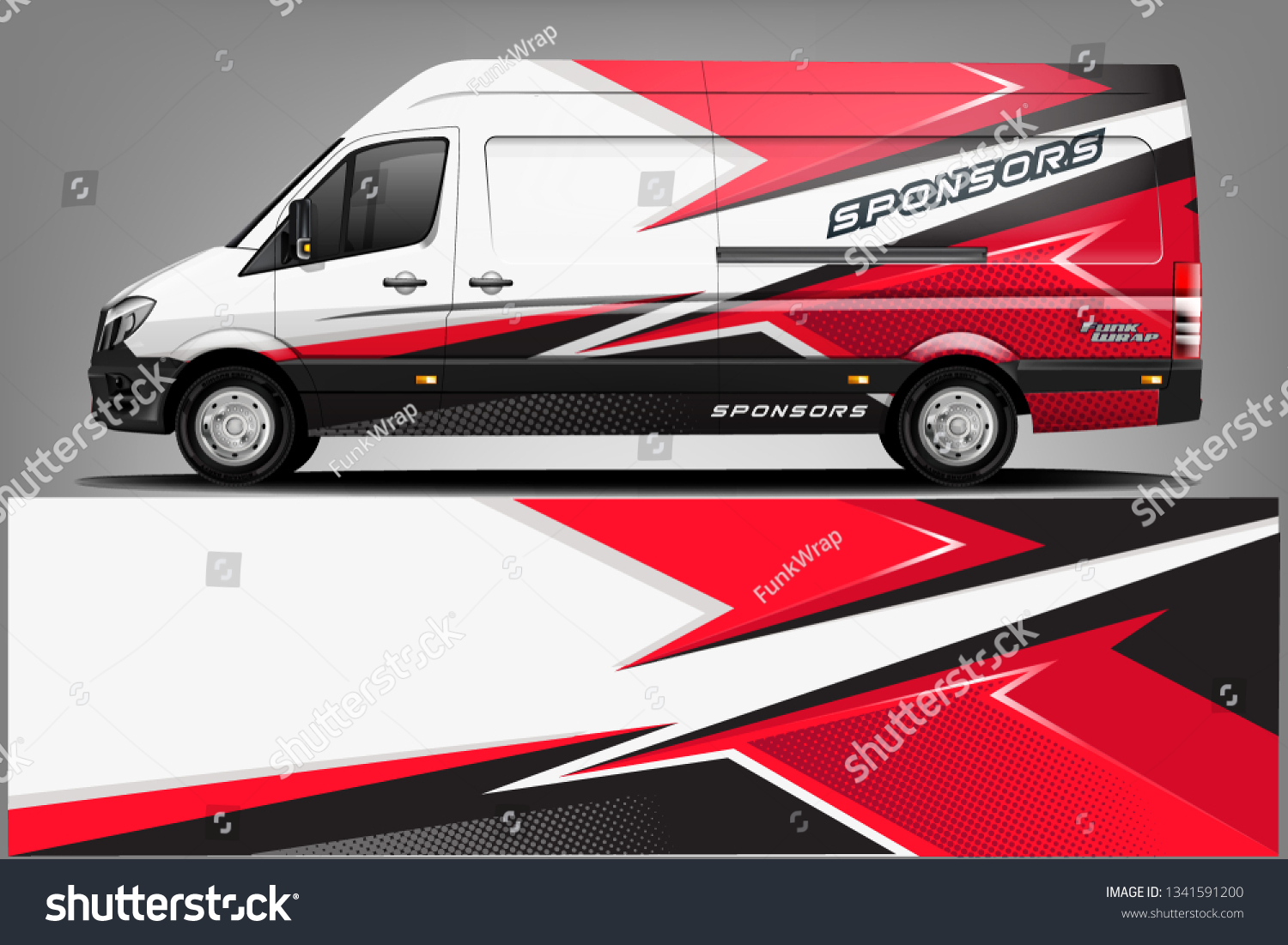 Van Wrap Livery design. Ready print wrap design for Van.