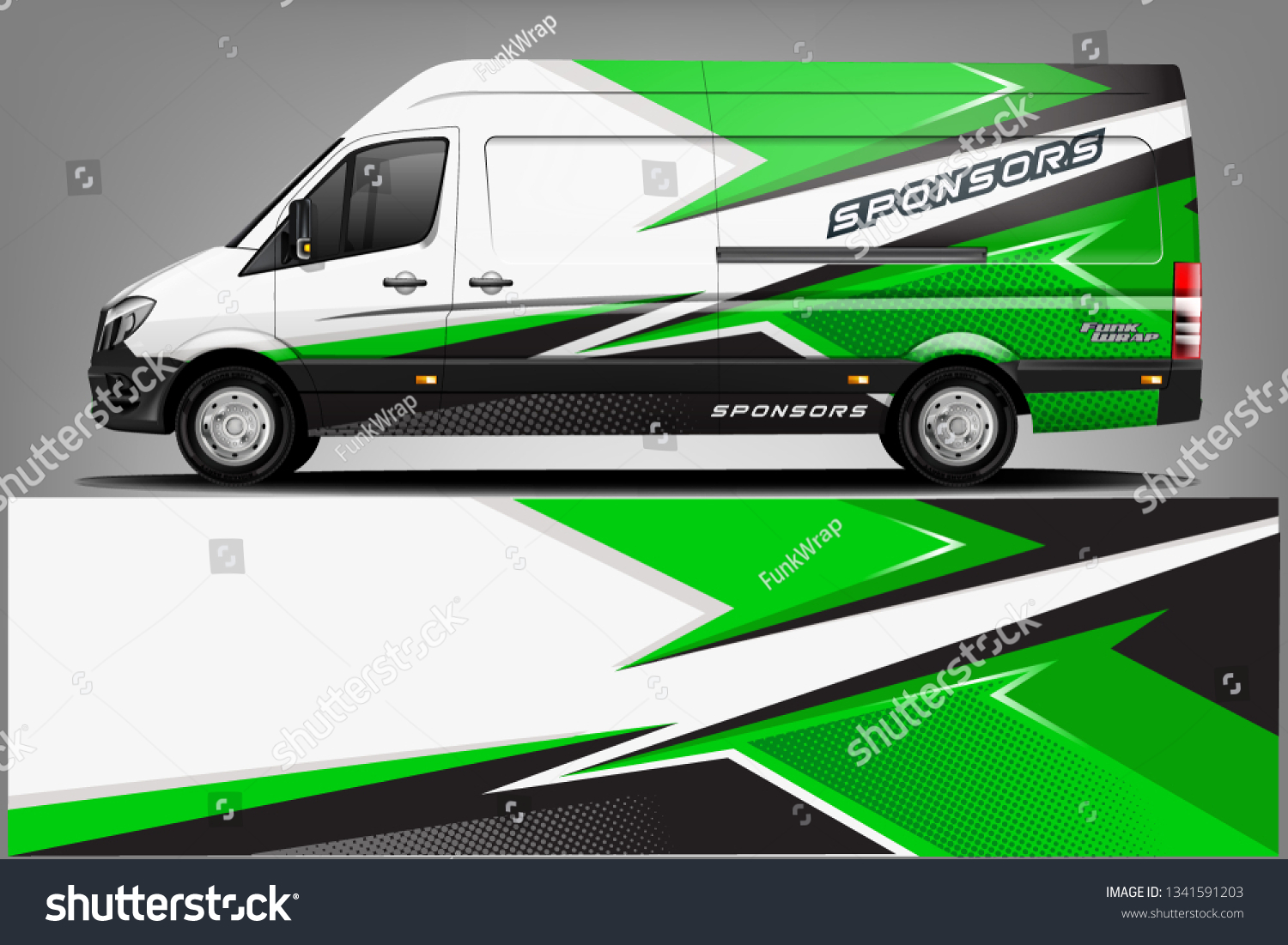 Van Wrap Livery design. Ready print wrap design for Van.