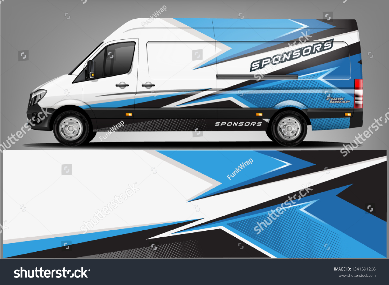 Van Wrap Livery design. Ready print wrap design for Van.