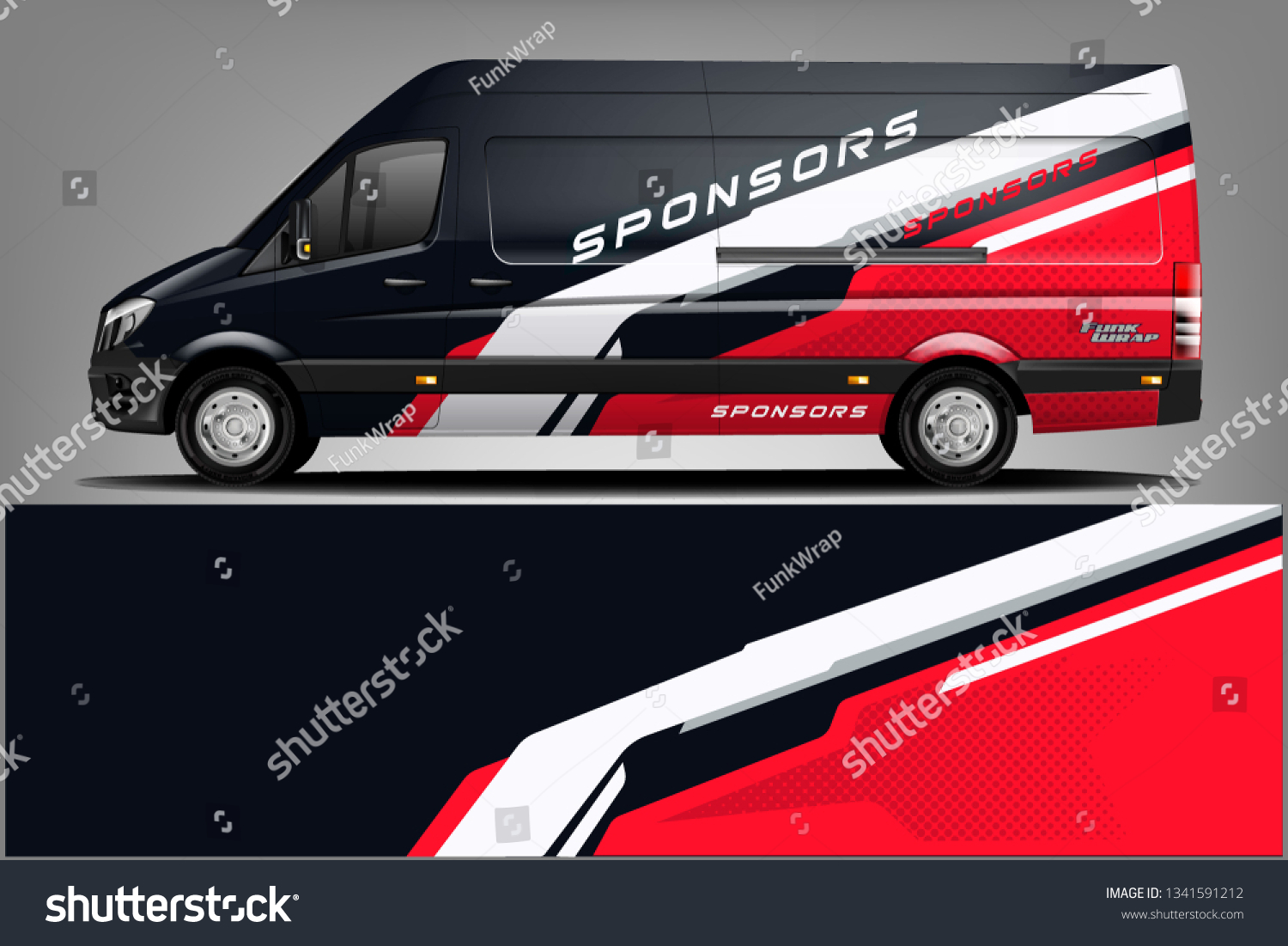 Van Wrap Livery design. Ready print wrap design for Van.