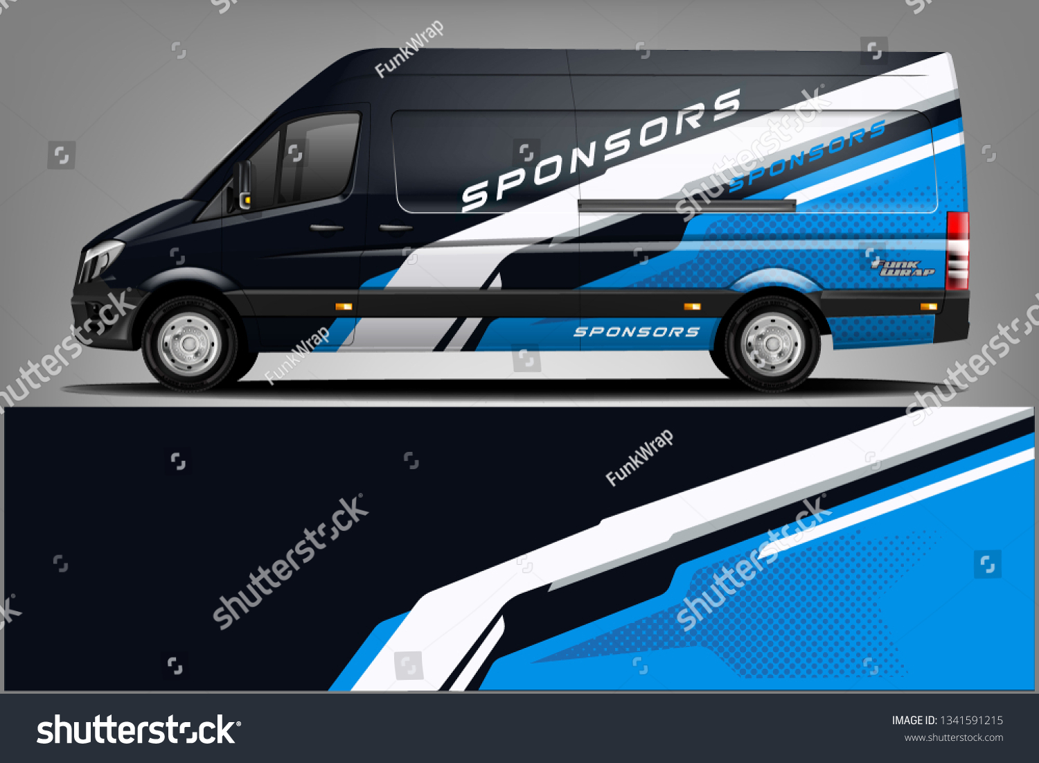 Van Wrap Livery design. Ready print wrap design for Van.