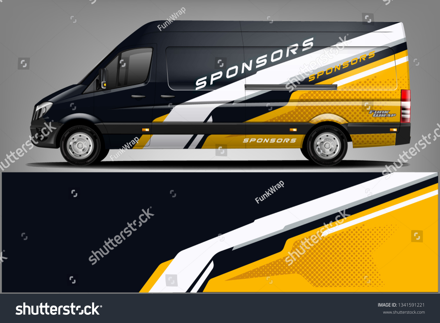 Van Wrap Livery design. Ready print wrap design for Van.