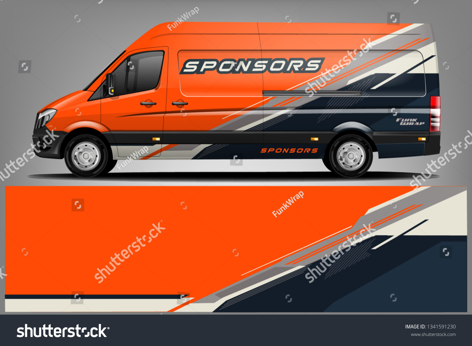 Van Wrap Livery design. Ready print wrap design for Van.