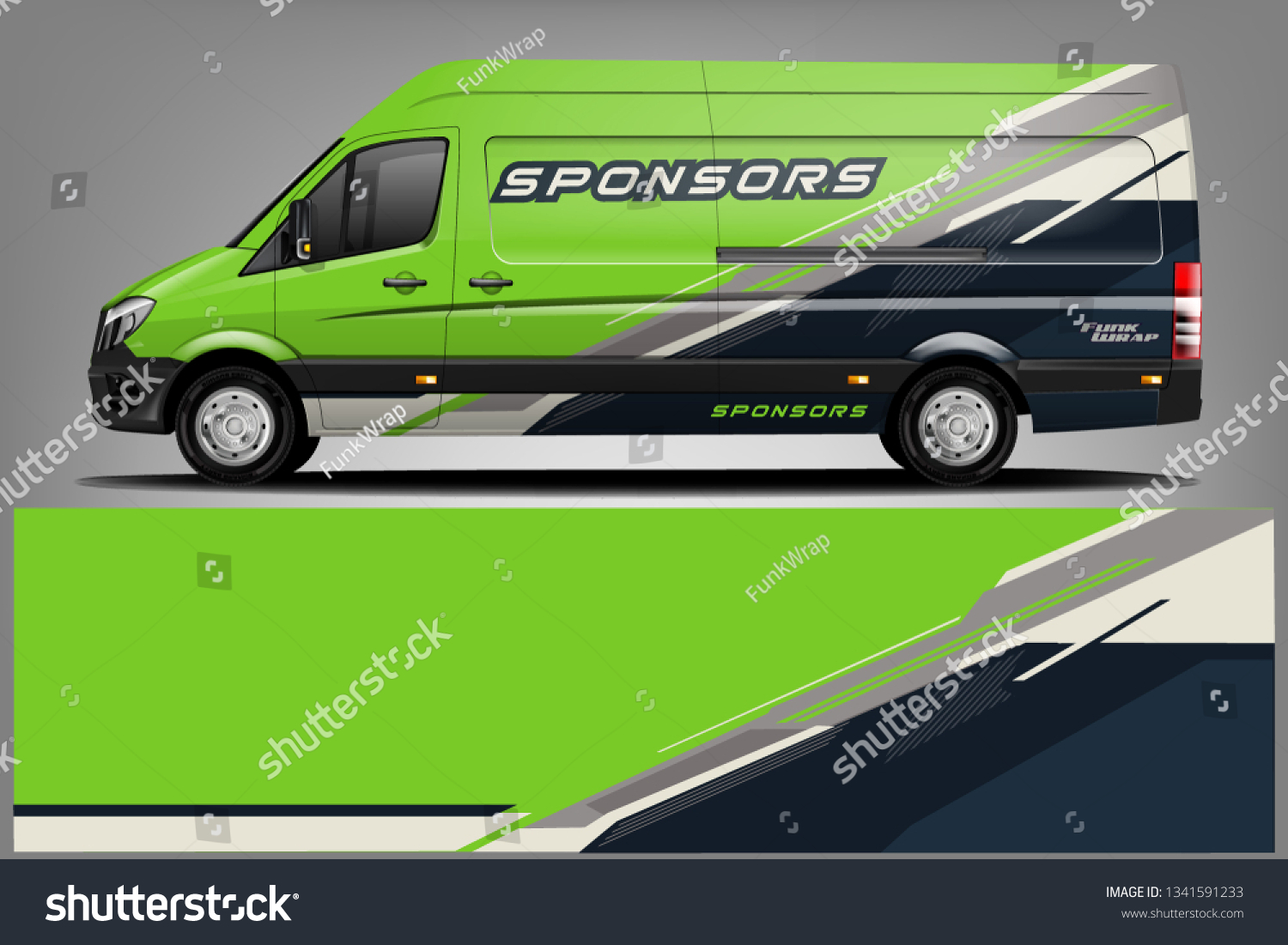 Van Wrap Livery design. Ready print wrap design for Van.