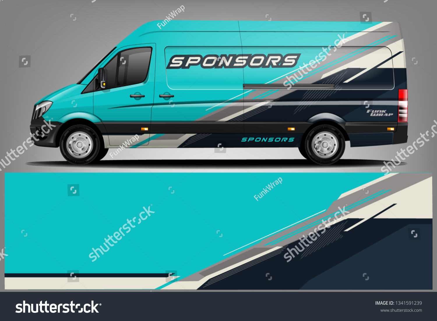 Van Wrap Livery design. Ready print wrap design for Van.