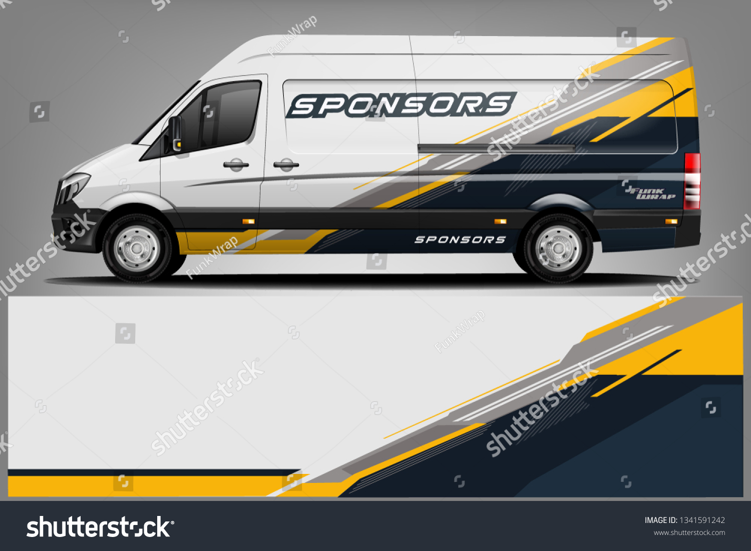 Van Wrap Livery design. Ready print wrap design for Van.