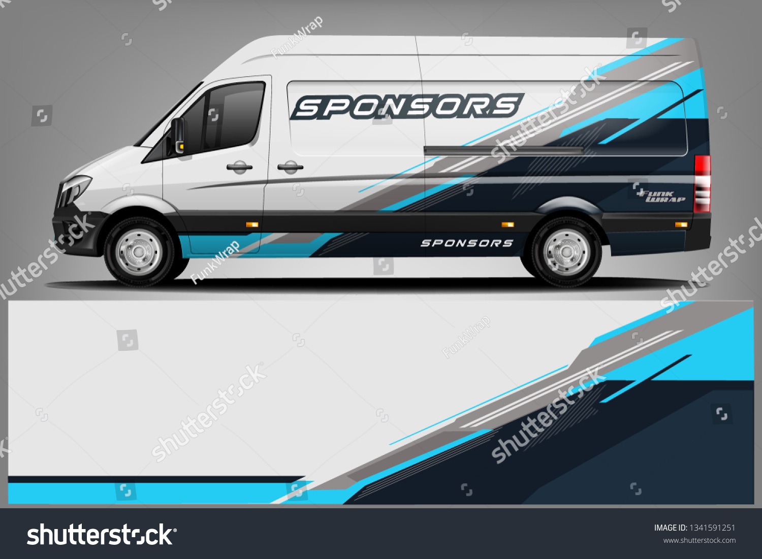 Van Wrap Livery design. Ready print wrap design for Van.