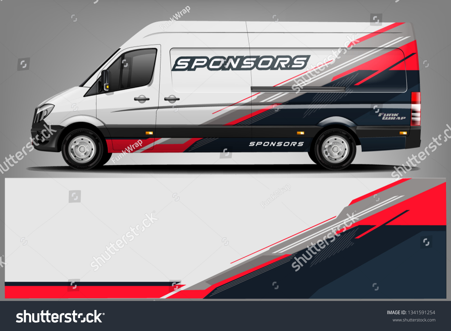 Van Wrap Livery design. Ready print wrap design for Van.