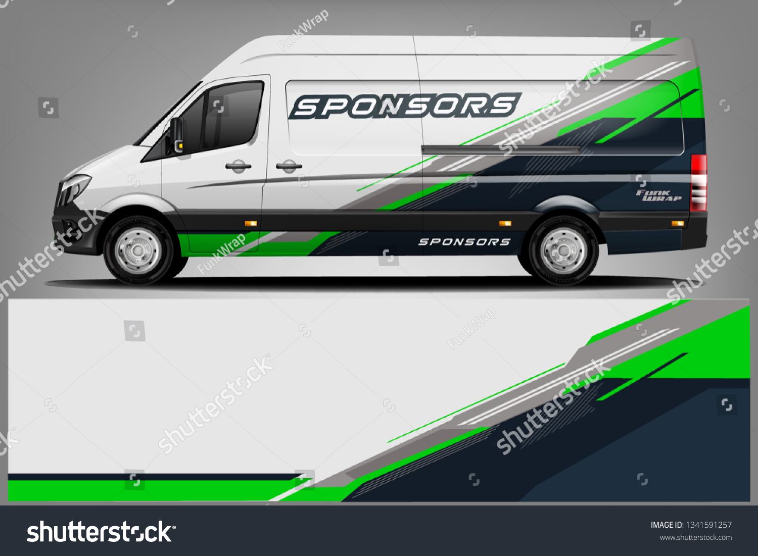 Van Wrap Livery design. Ready print wrap design for Van.