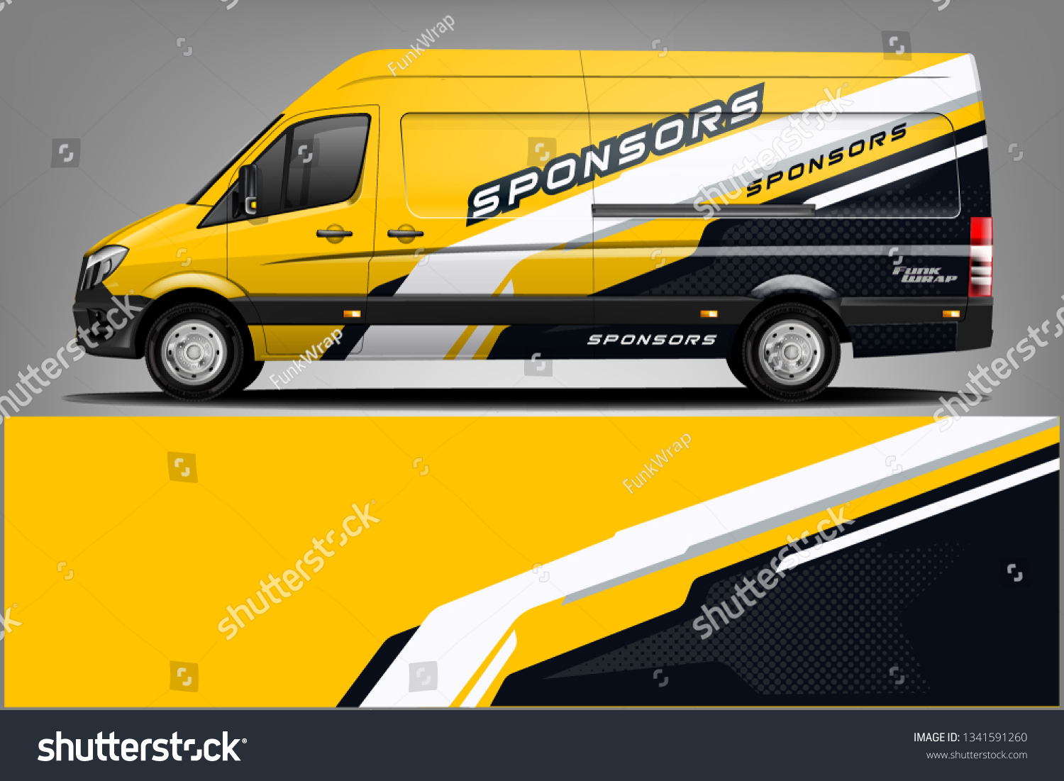 Van Wrap Livery design. Ready print wrap design for Van.