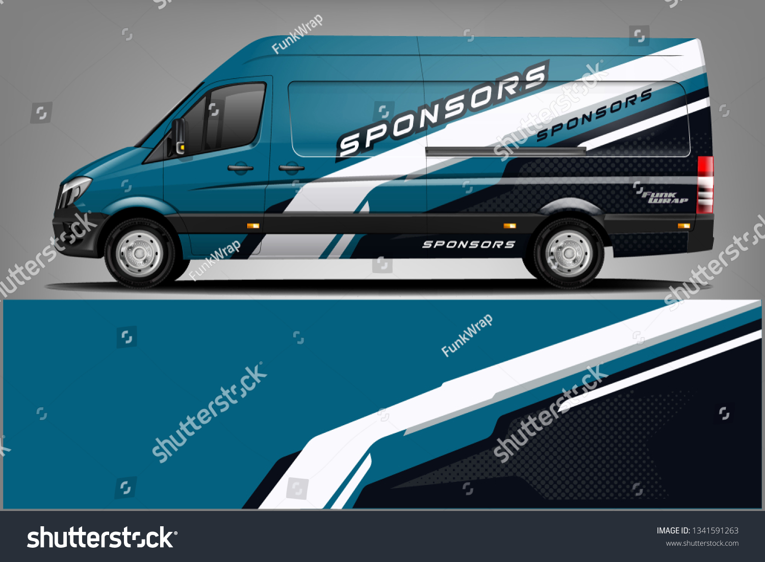 Van Wrap Livery design. Ready print wrap design for Van.