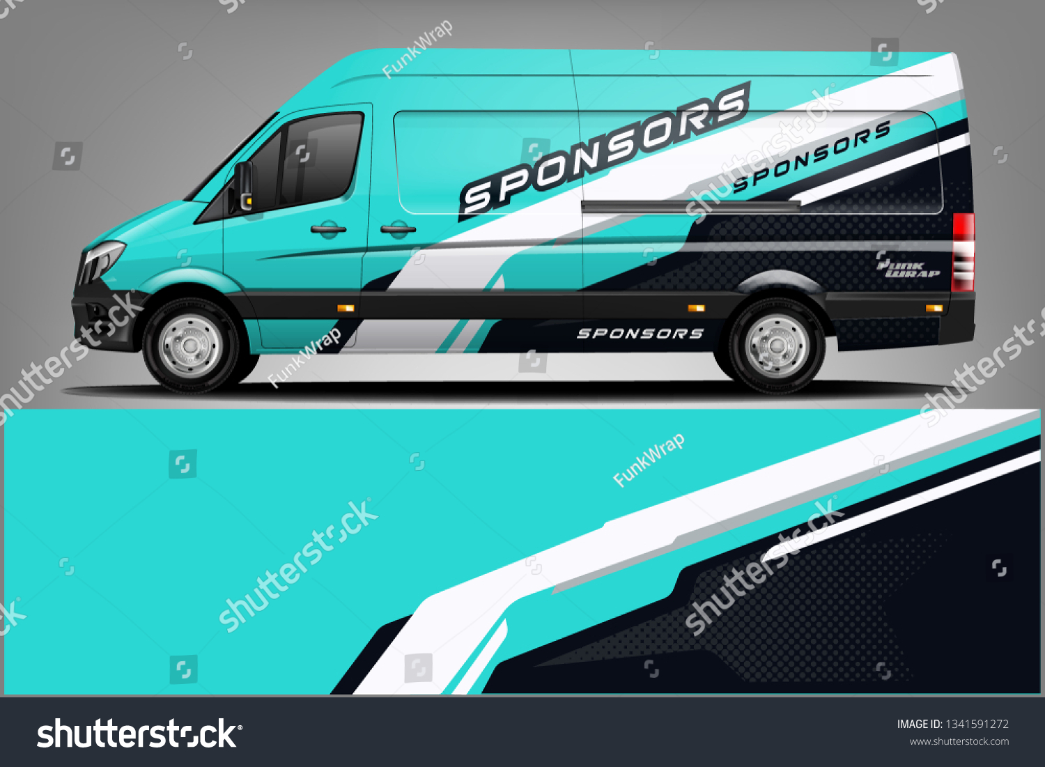 Van Wrap Livery design. Ready print wrap design for Van.