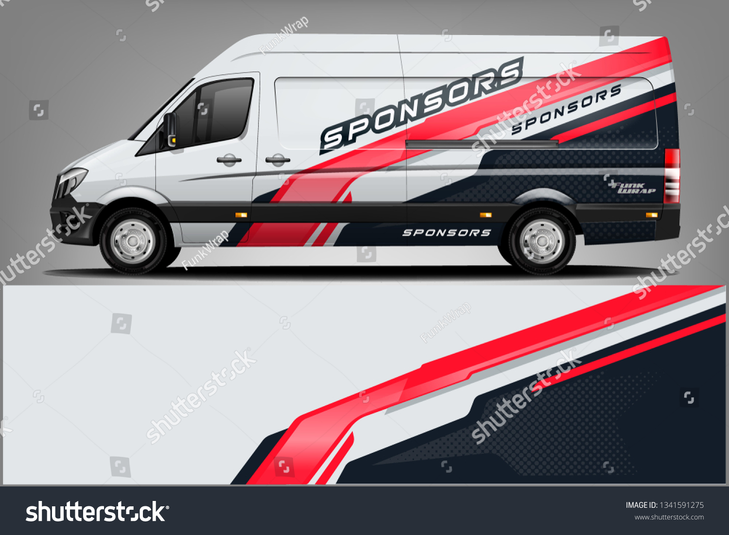 Van Wrap Livery design. Ready print wrap design for Van.