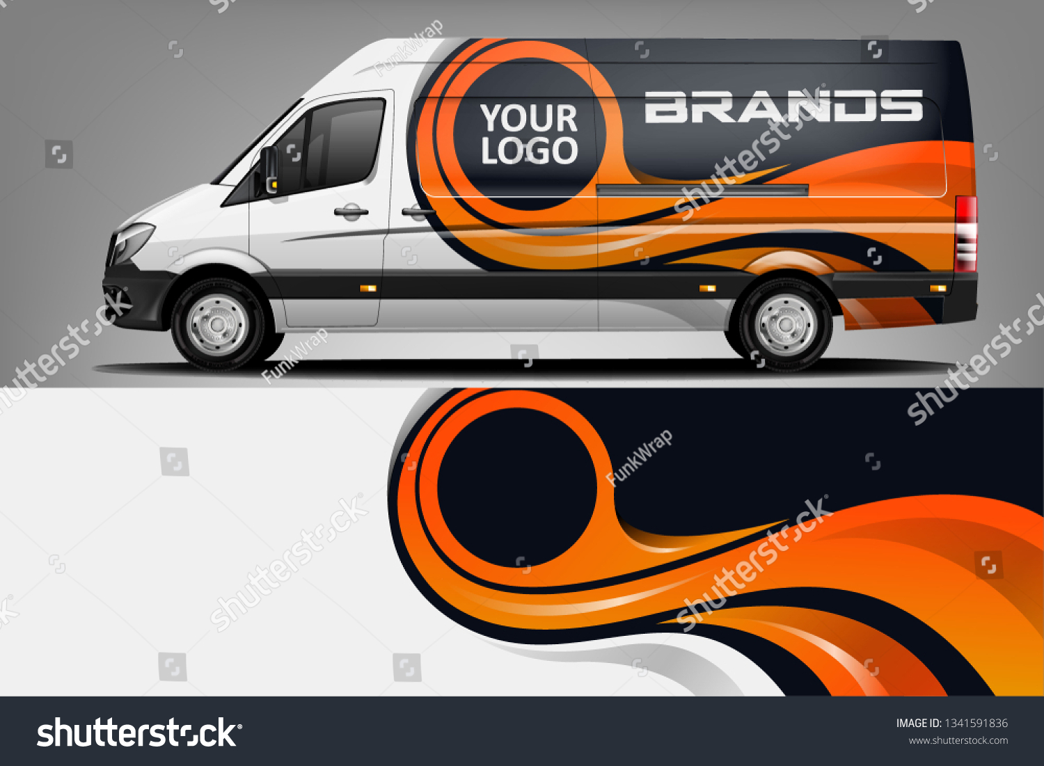 Van Wrap Livery design. Ready print wrap design for Van dekal