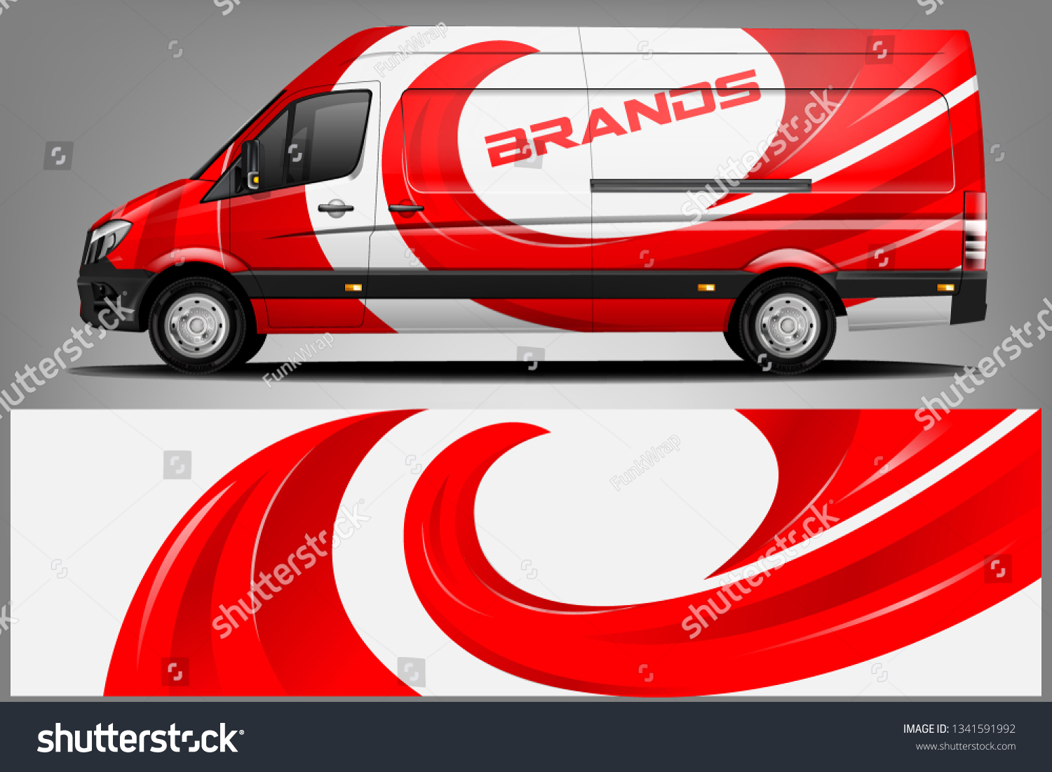 Van Wrap Livery design. Ready print wrap design for Van dekal