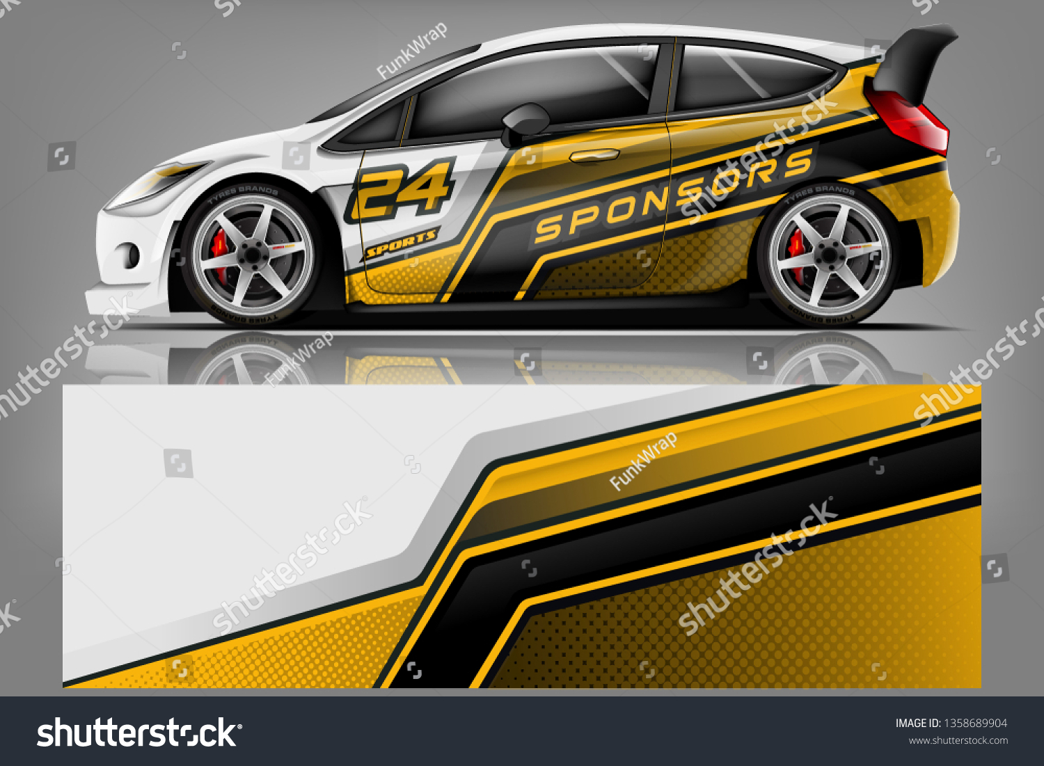Car decal wrap design vector. Graphic abstract stripe racing background kit designs for vehicle, race car, rally, adventure and livery eps 10- Vector dekal