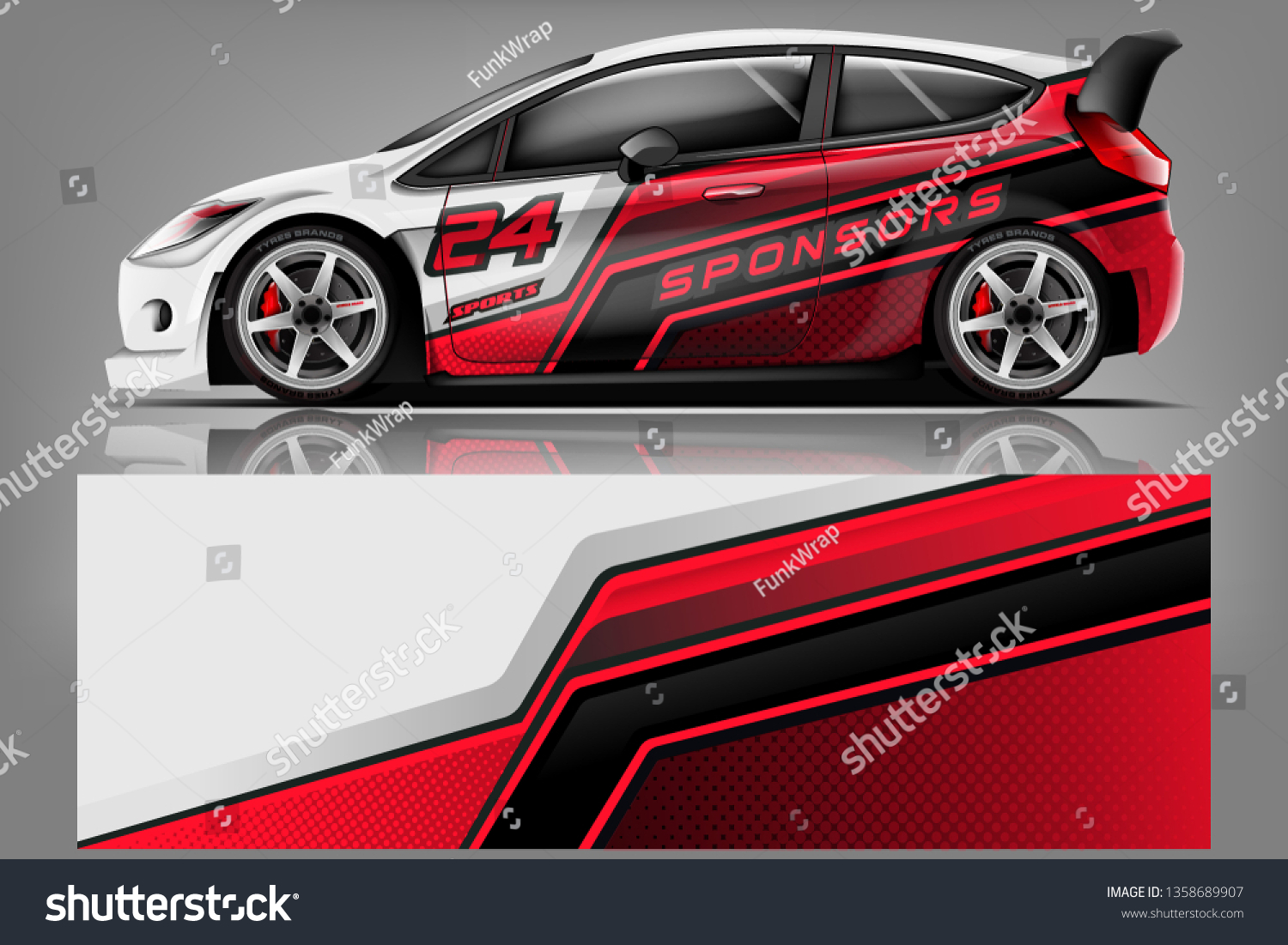 Car decal wrap design vector. Graphic abstract stripe racing background kit designs for vehicle, race car, rally, adventure and livery eps 10- Vector dekal