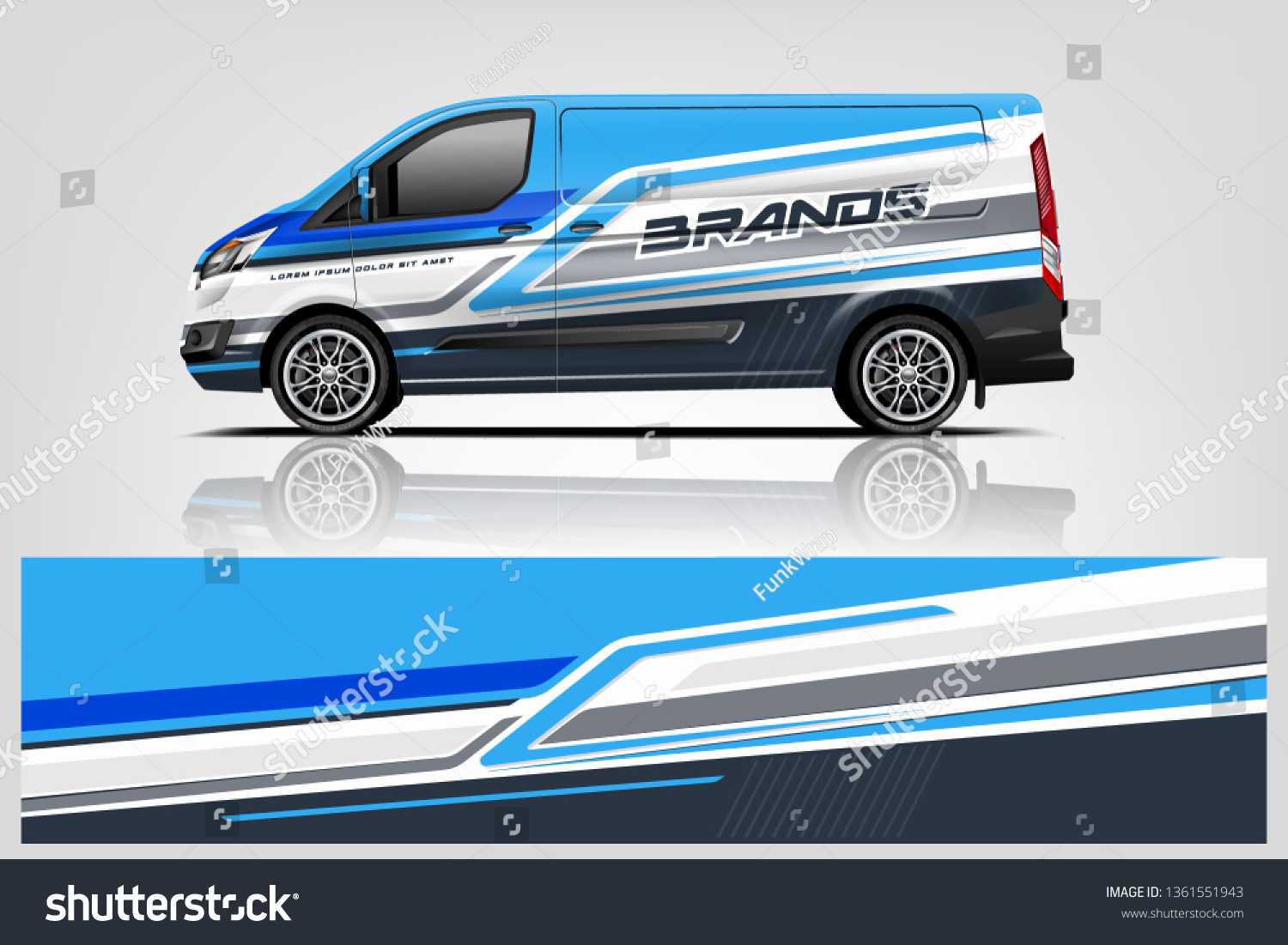 Van wrap design. Wrap, sticker and decal design for company. Vector format - eps 10 Vector
