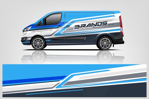 Van wrap design. Wrap, sticker and decal design for company. Vector format - eps 10 Vector
