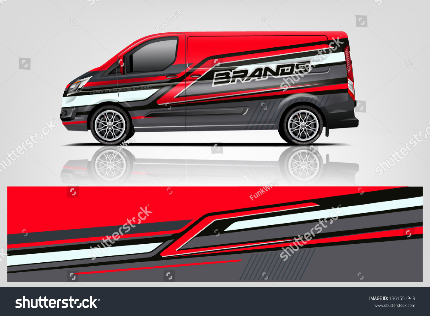 Van wrap design. Wrap, sticker and decal design for company. Vector format - eps 10 Vector