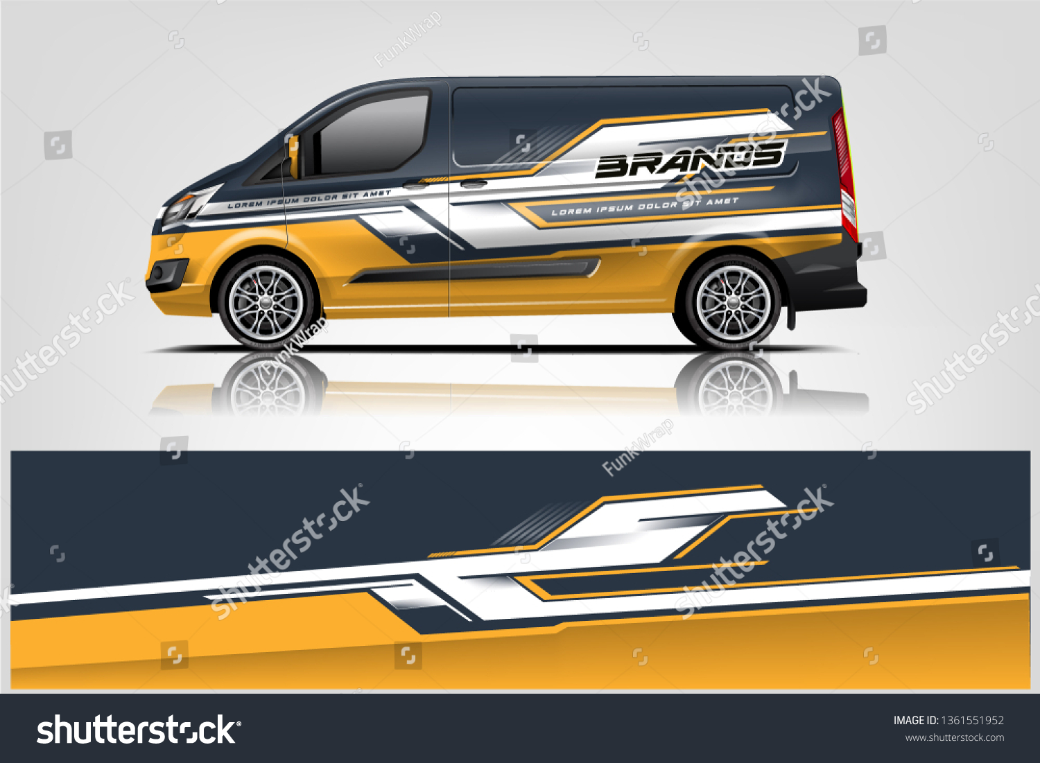 Van wrap design. Wrap, sticker and decal design for company. Vector format - eps 10 Vector