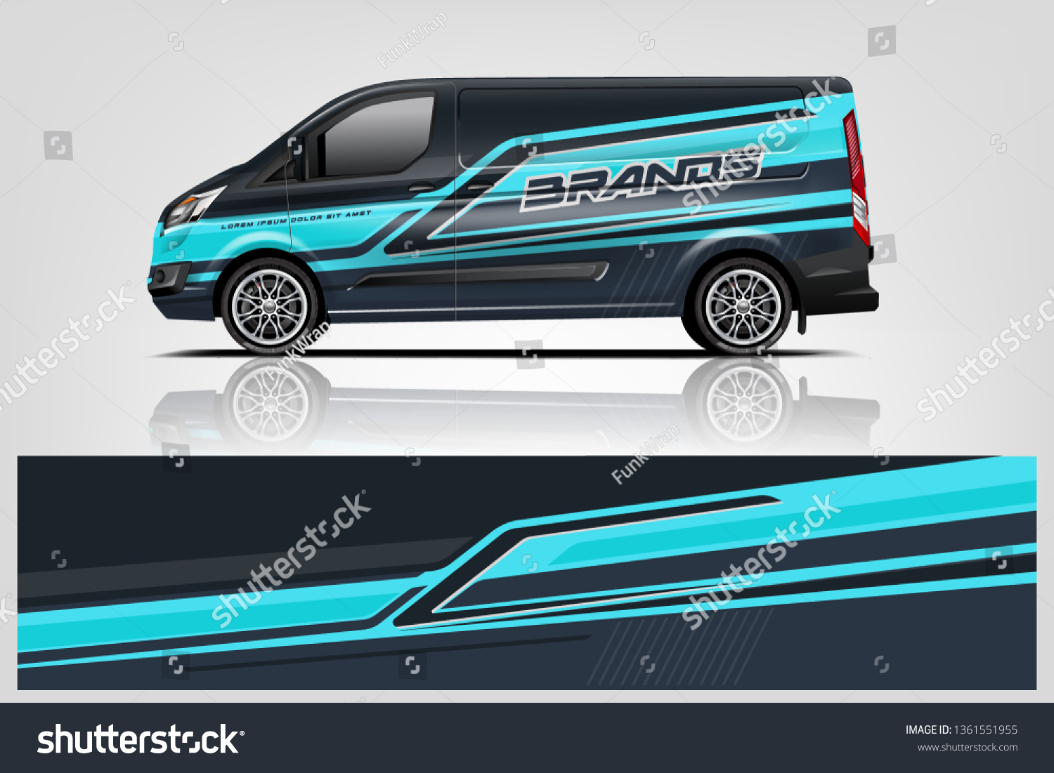 Van wrap design. Wrap, sticker and decal design for company. Vector format - eps 10 Vector