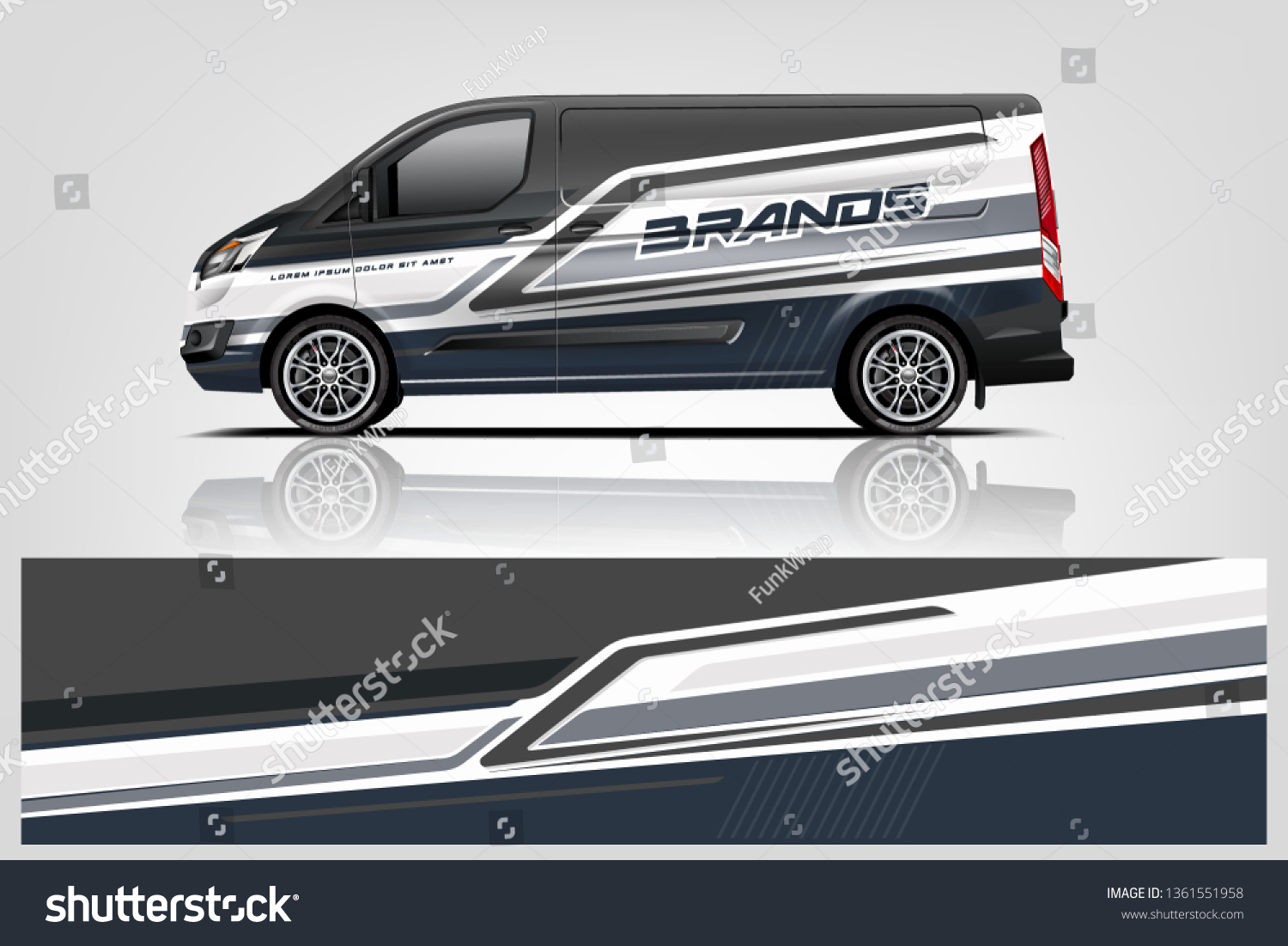 Van wrap design. Wrap, sticker and decal design for company. Vector format - eps 10 Vector