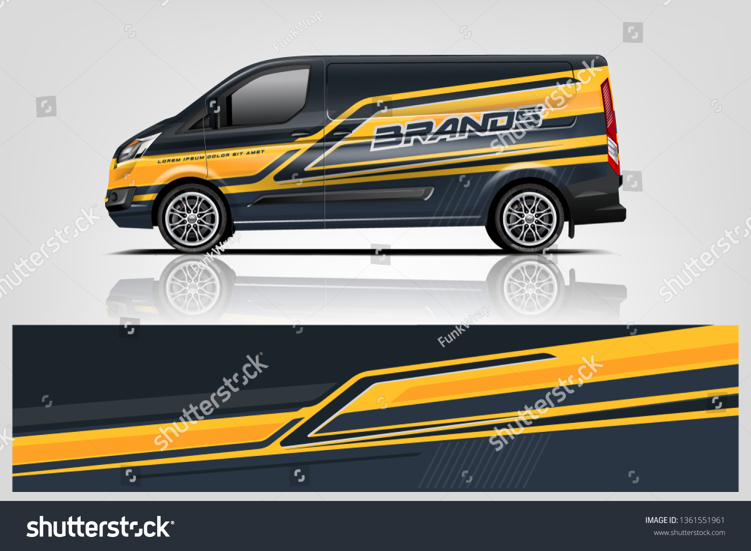Van wrap design. Wrap, sticker and decal design for company. Vector format - eps 10 Vector
