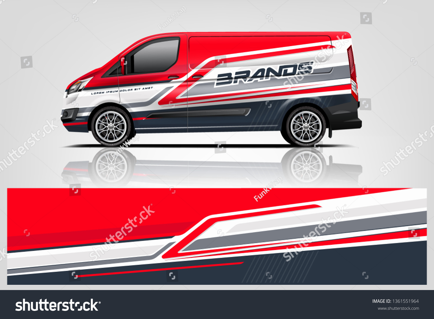 Van wrap design. Wrap, sticker and decal design for company. Vector format - eps 10 Vector