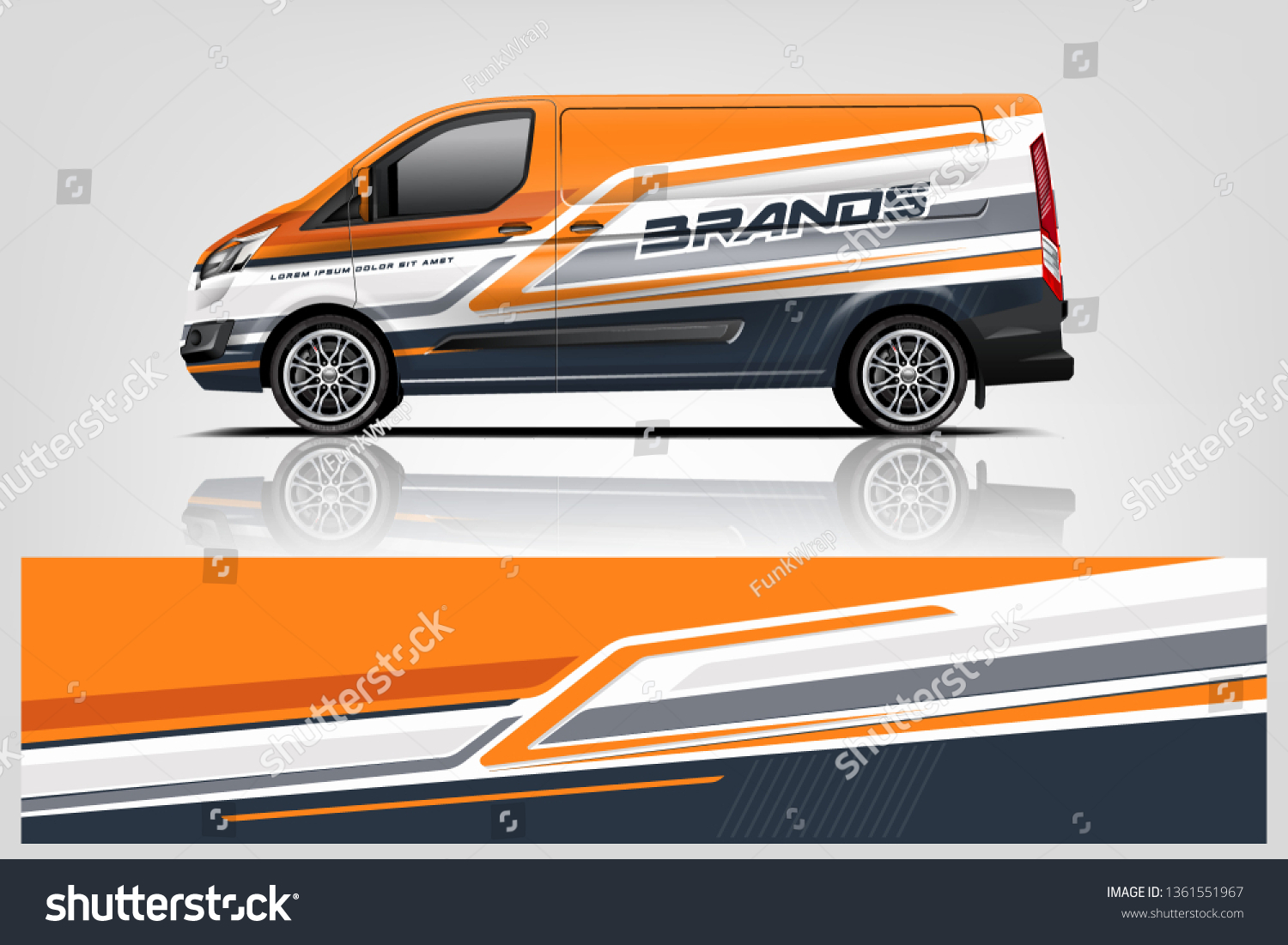 Van wrap design. Wrap, sticker and decal design for company. Vector format - eps 10 Vector