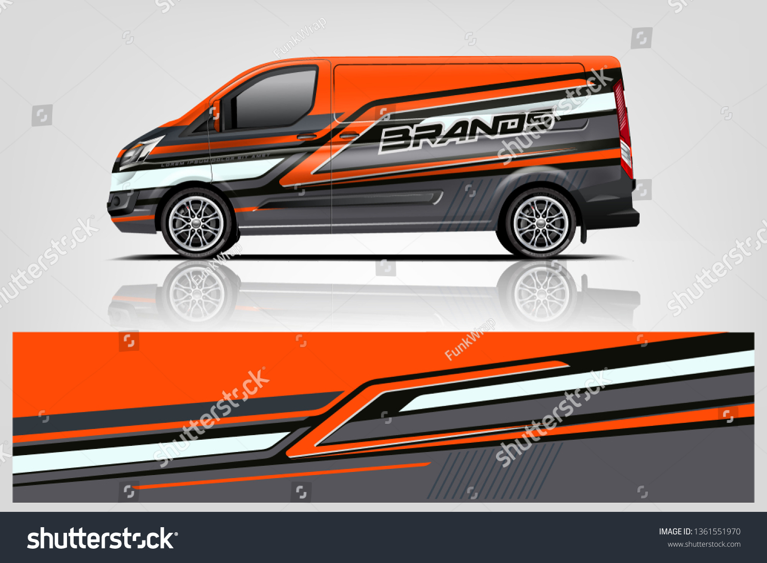 Van wrap design. Wrap, sticker and decal design for company. Vector format - eps 10 Vector