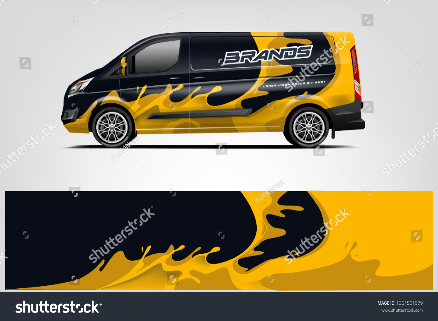 Van wrap design. Wrap, sticker and decal design for company. Vector format - eps 10 Vector