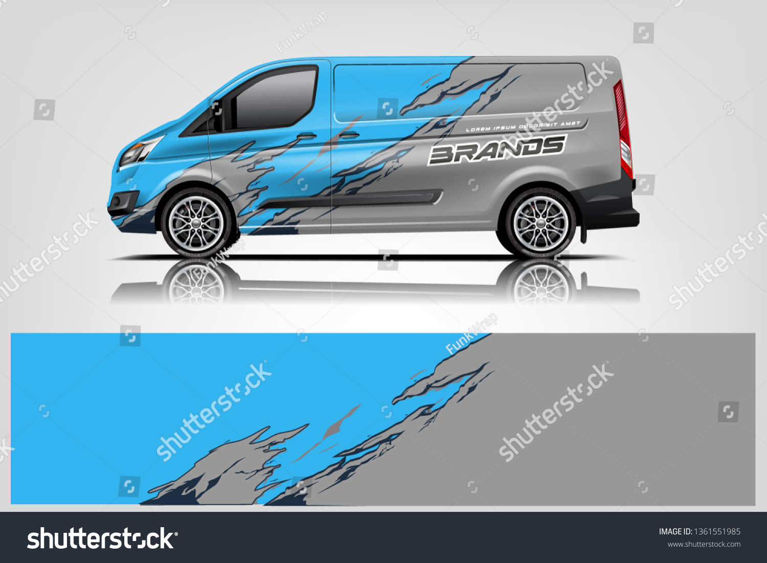Van wrap design. Wrap, sticker and decal design for company. Vector format - eps 10 Vector