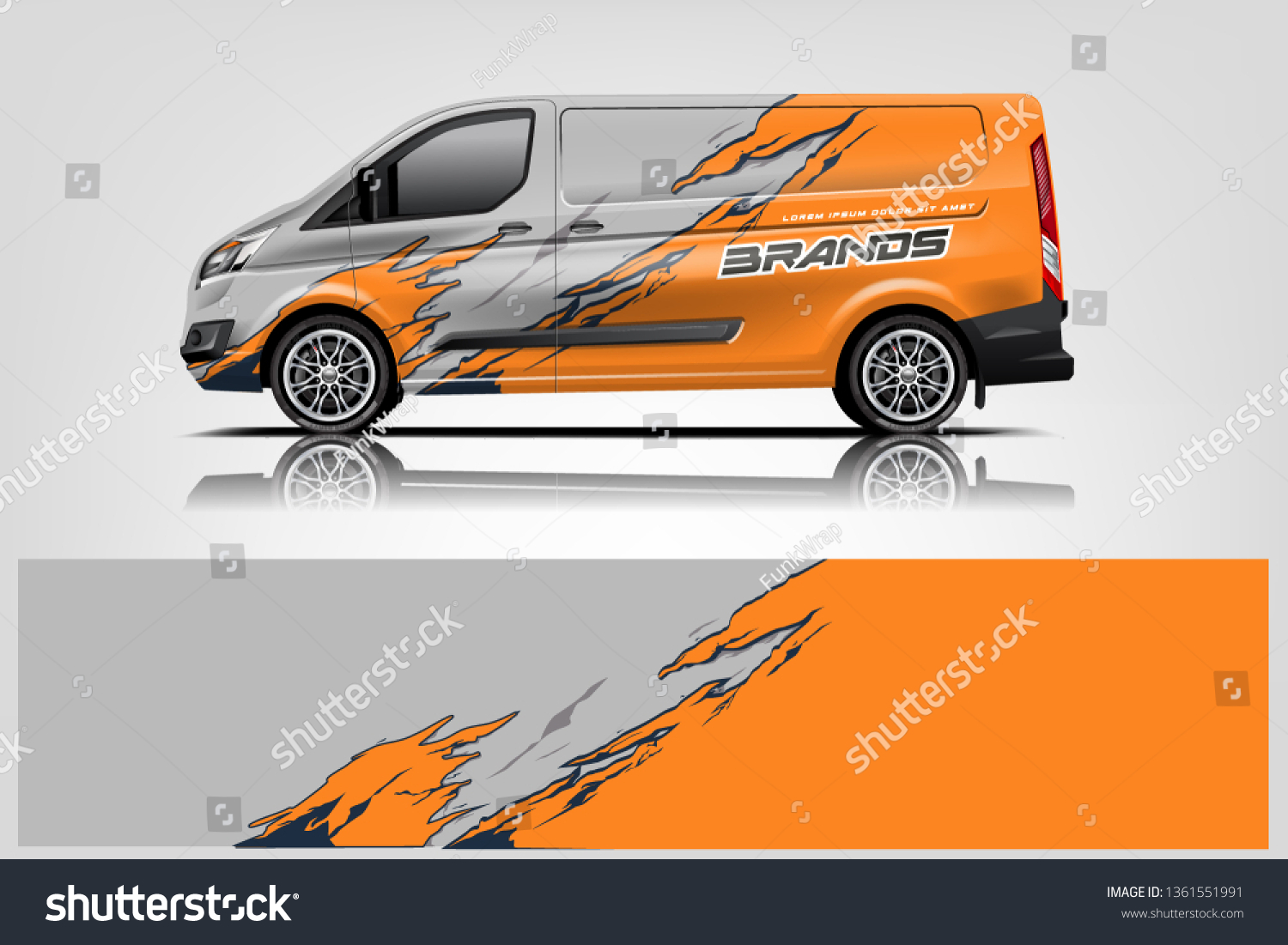 Van wrap design. Wrap, sticker and decal design for company. Vector format - eps 10 Vector