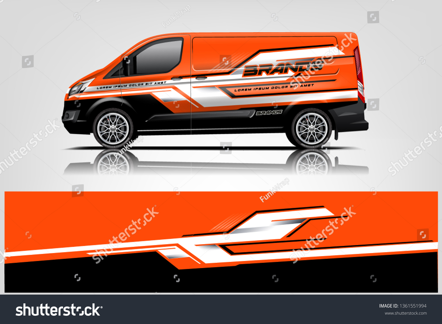 Van wrap design. Wrap, sticker and decal design for company. Vector format - eps 10 Vector