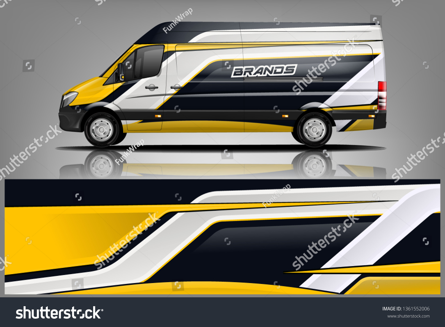 Van wrap design. Wrap, sticker and decal design for company. Vector format - eps 10 Vector dekal