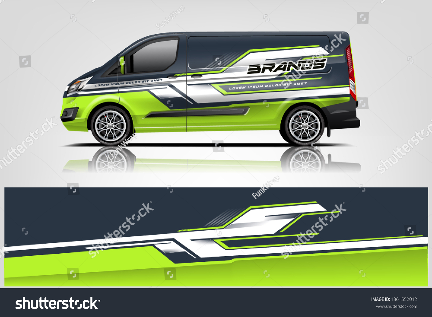 Van wrap design. Wrap, sticker and decal design for company. Vector format - eps 10 Vector