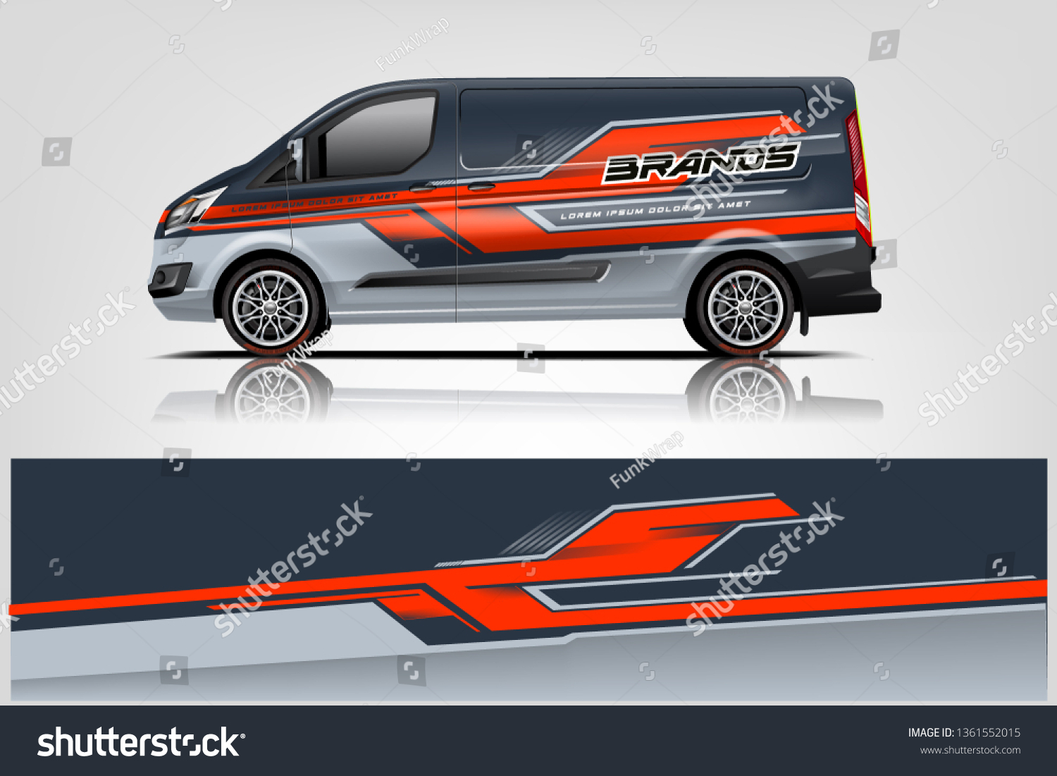 Van wrap design. Wrap, sticker and decal design for company. Vector format - eps 10 Vector