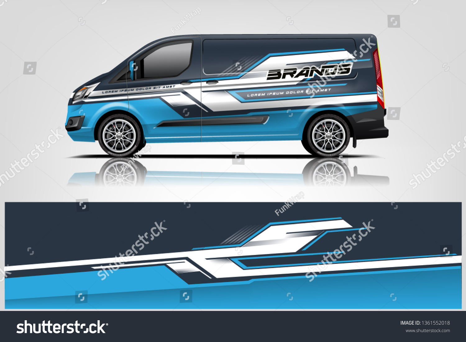 Van wrap design. Wrap, sticker and decal design for company. Vector format - eps 10 Vector