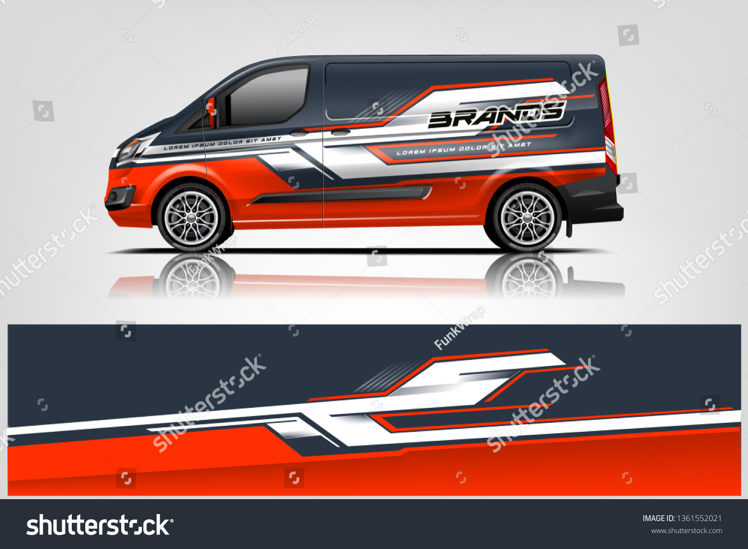 Van wrap design. Wrap, sticker and decal design for company. Vector format - eps 10 Vector
