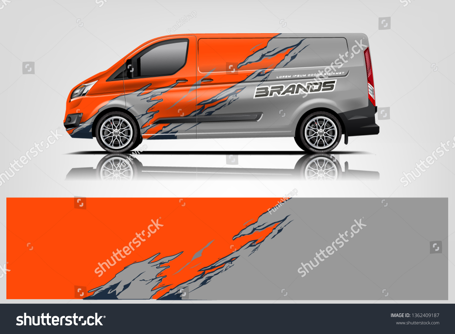 Van wrap design. Wrap, sticker and decal design for company. Vector format - eps 10 Vector